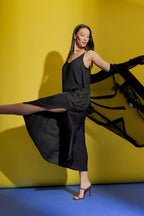 Black Stappy Pocket Dress
