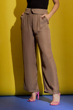 Cocoa Silky Paperbag Pants