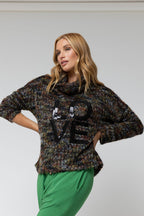 Black Speckle Fluffy Love Jumper - Sale