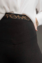 Black Ponte Split Miracle Pant