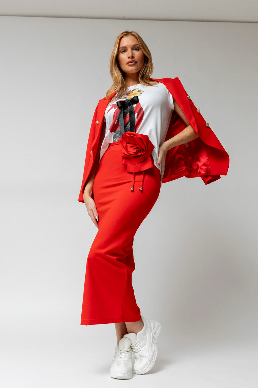 Red Rosette Belt