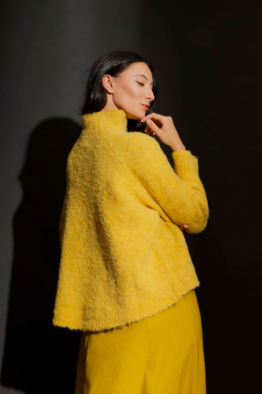 Chartreuse Knobbly Knit Jumper Chartreuse S