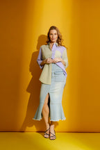 Lime/Lilac Patchwork Shirt