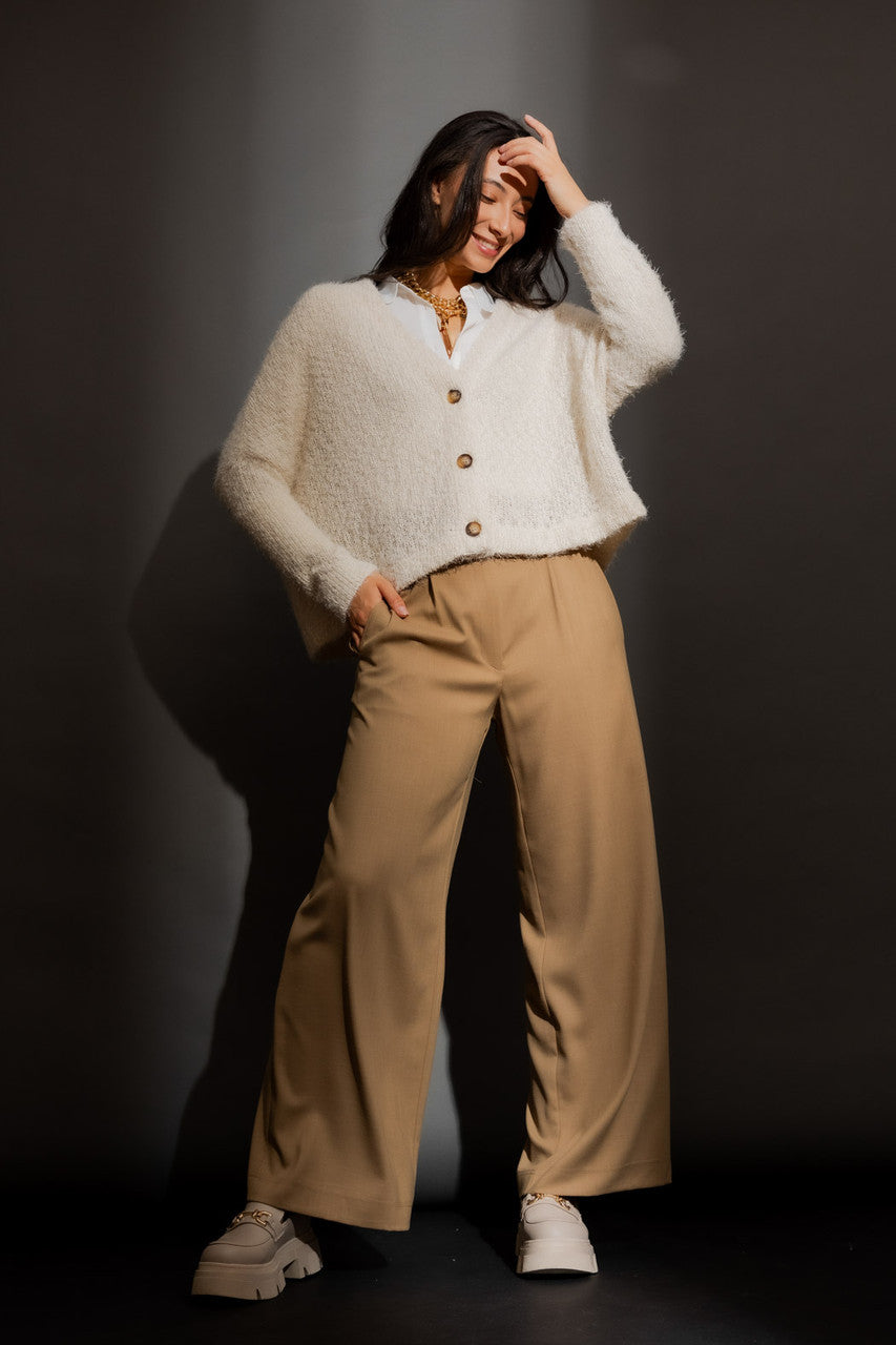Ivory Fluffy Wonder Cardigan