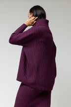 Plum Cowl Neck Jumper