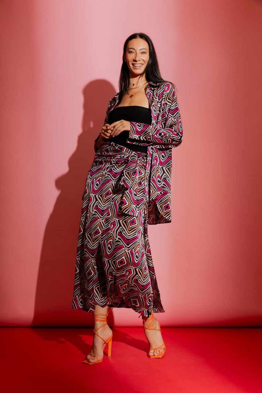 Pink Swirl Boyfriend Shirt Pink Swirl