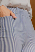 Blue Stripe Bengaline Jean Blue Stripe