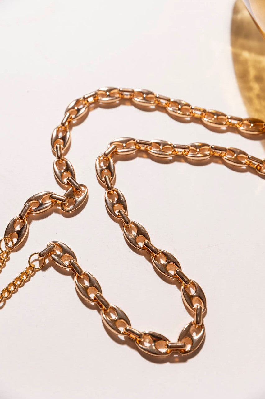 Gold G Style Chain Necklace S