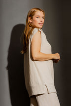 Oatmeal Cozy Cowl Vest