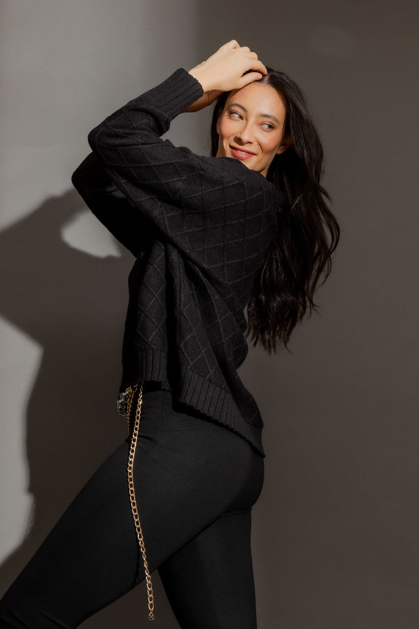 Black Diamond V Neck Jumper Black S/M
