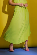 NEON SILKY SLIP SKIRT NEON 10