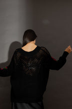 Black Hand Painted Jumper Black S/M