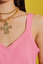 Pink Wide Strap Cami