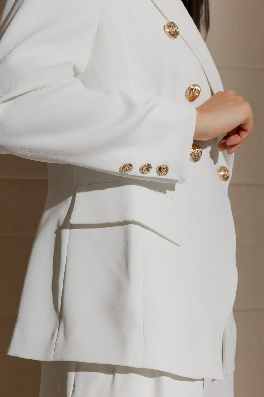 White Euro Sisca Blazer
