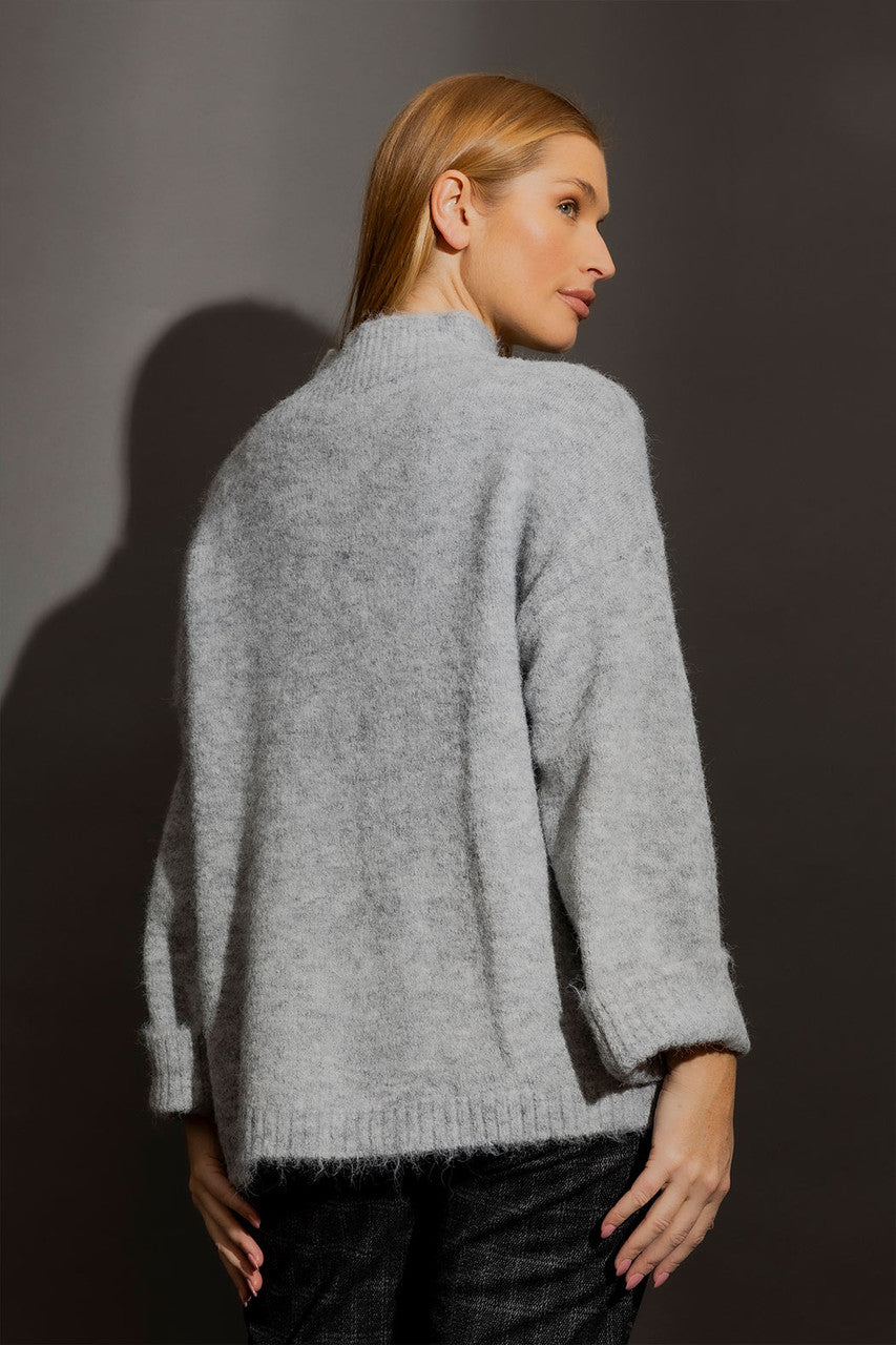 Grey Funnel Neck Jumper Grey S