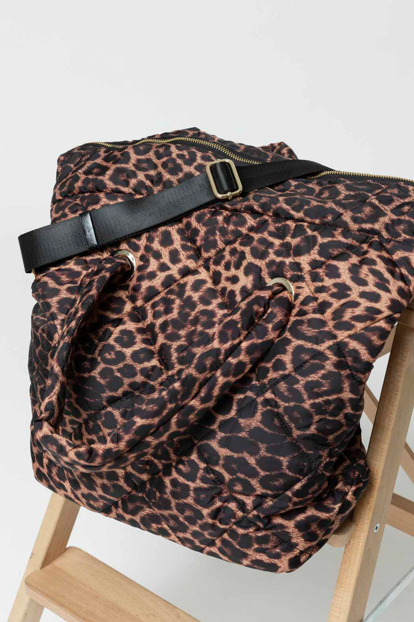 Brown Animal Quilted Tote Bag - FINAL SALE