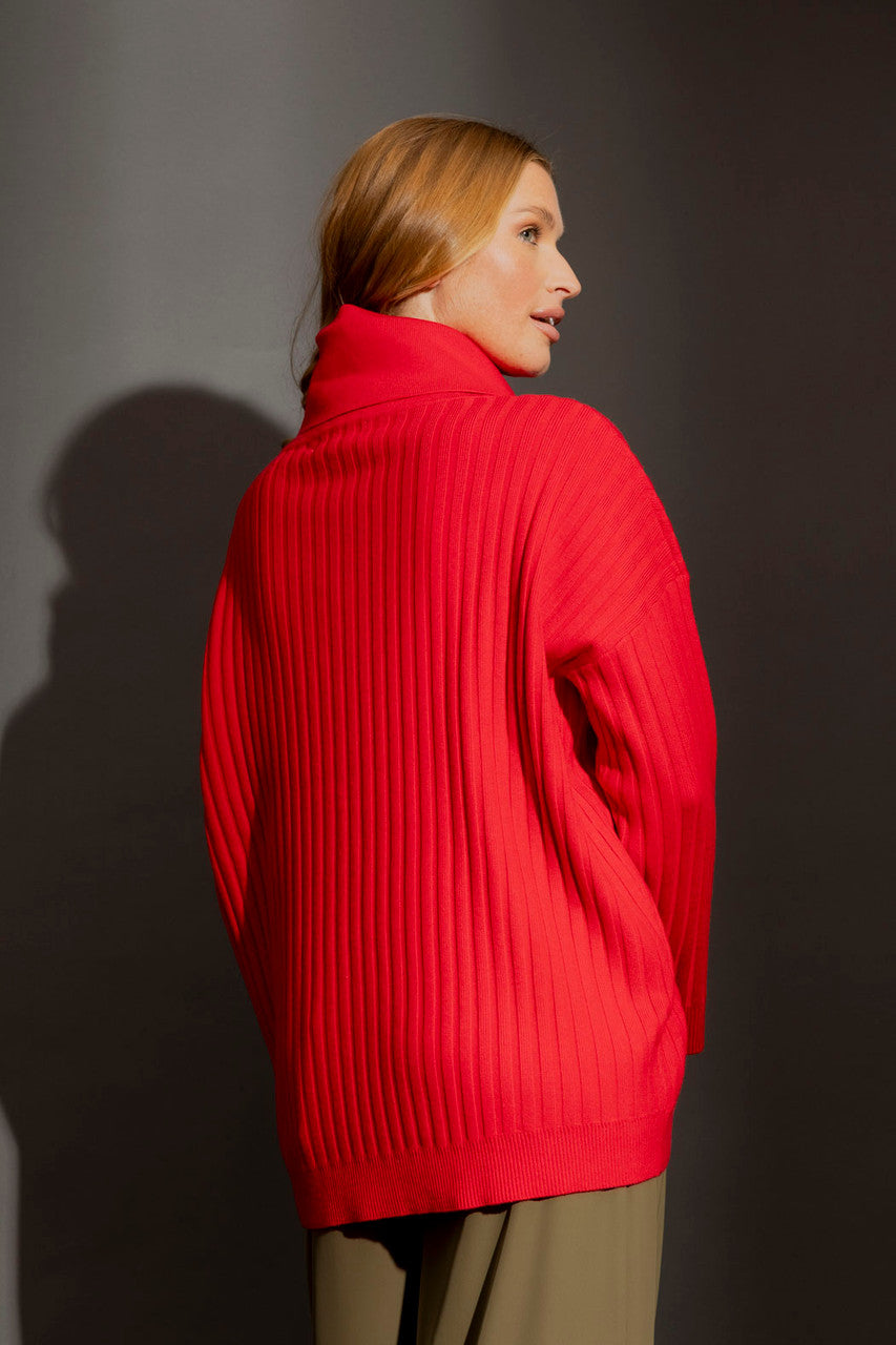 Red Cowl Neck Jumper Red S/M