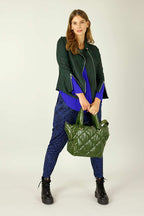 Khaki Quilted Tote Bag - SALE