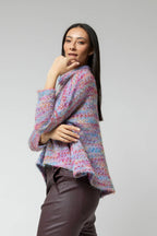 Lilac Speckle Fluffy Crop Jumper- Sale