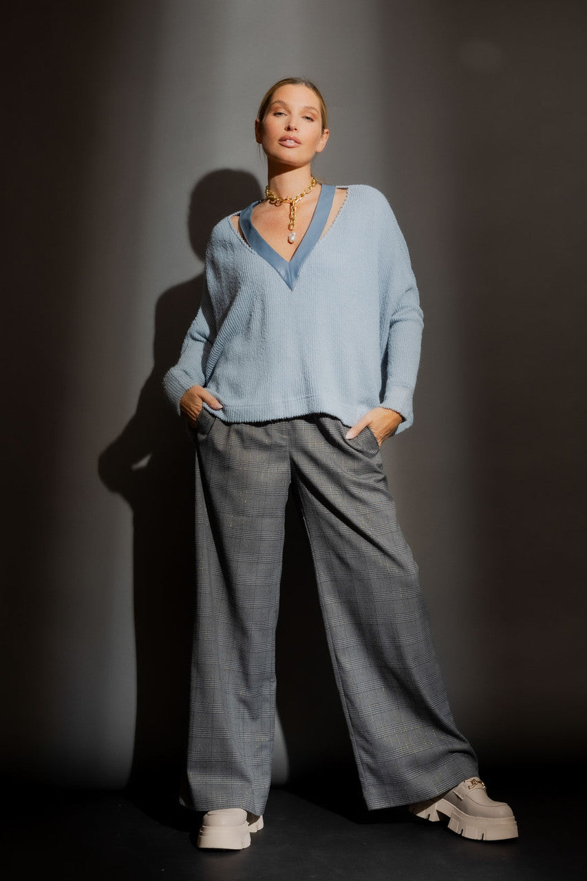 Pale Blue Luxe Rib Jumper Pale Blue