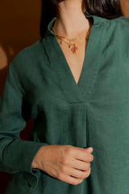 Sage Luxury Linen Blogger Shirt