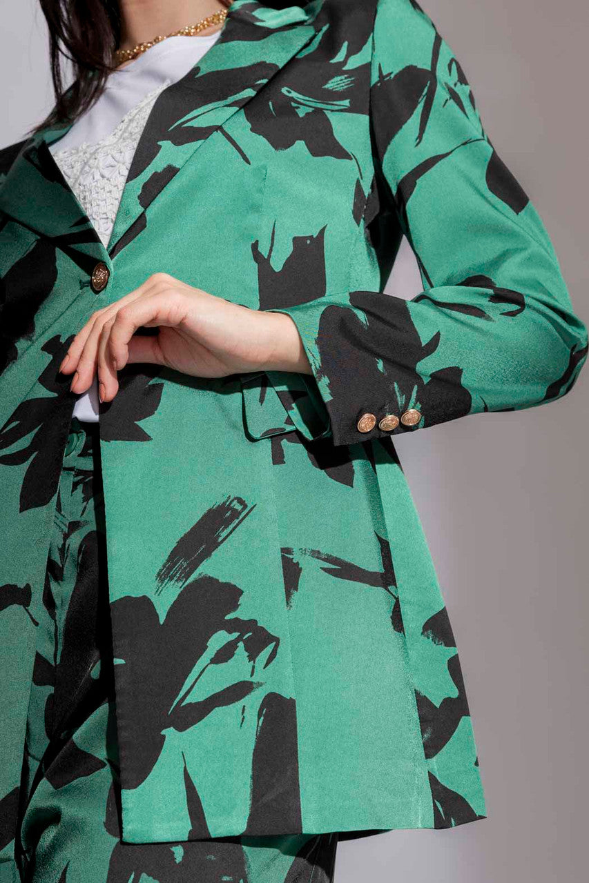 Green/black Summer Blazer