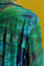 Green Mesh Trench Coat