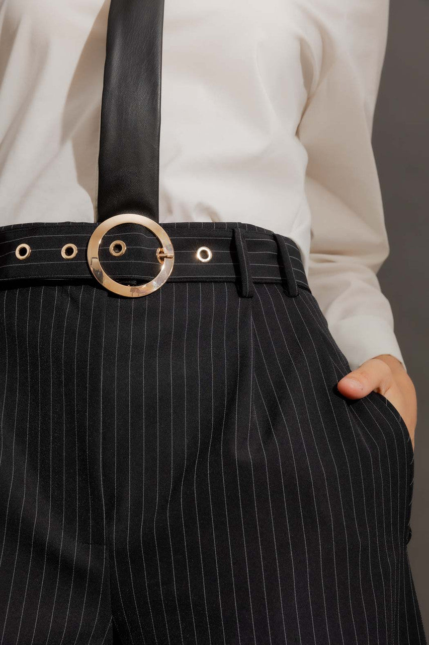 Black Stripe Cleo Pants Black Stripe