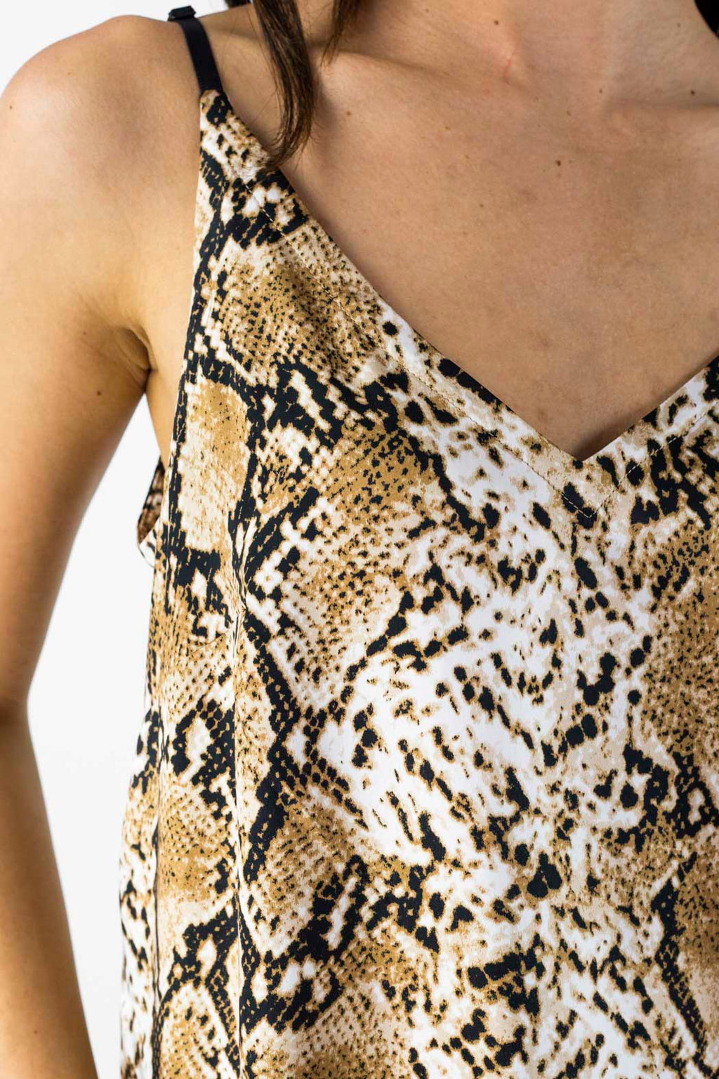 Tan Snake Silky Essential Cami - Final Sale