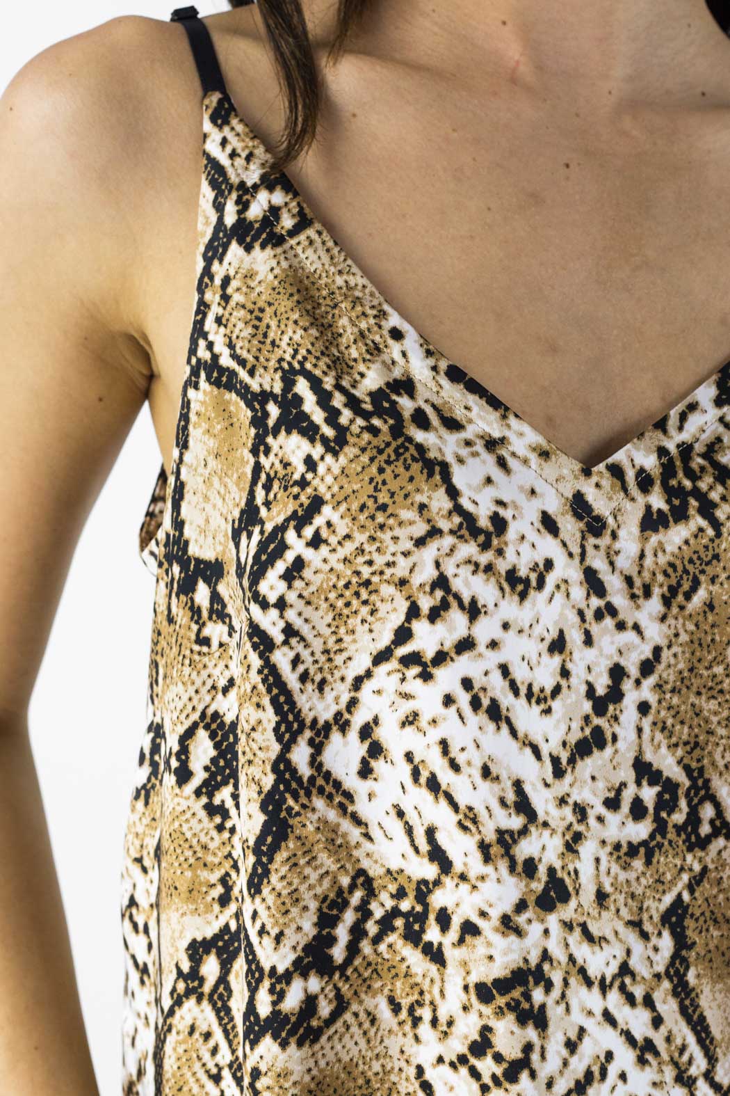 Tan Snake Silky Essential Cami - Final Sale