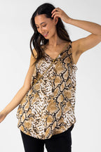 Tan Snake Silky Essential Cami - Final Sale