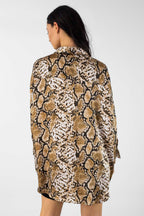 Tan Snake Silky Blake Shirt - Final Sale