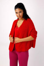 Red Wonder Crop Cardi - FINAL SALE