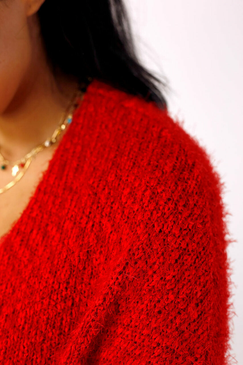 Red Wonder Crop Cardi - FINAL SALE