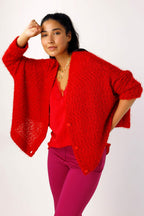 Red Wonder Crop Cardi - FINAL SALE