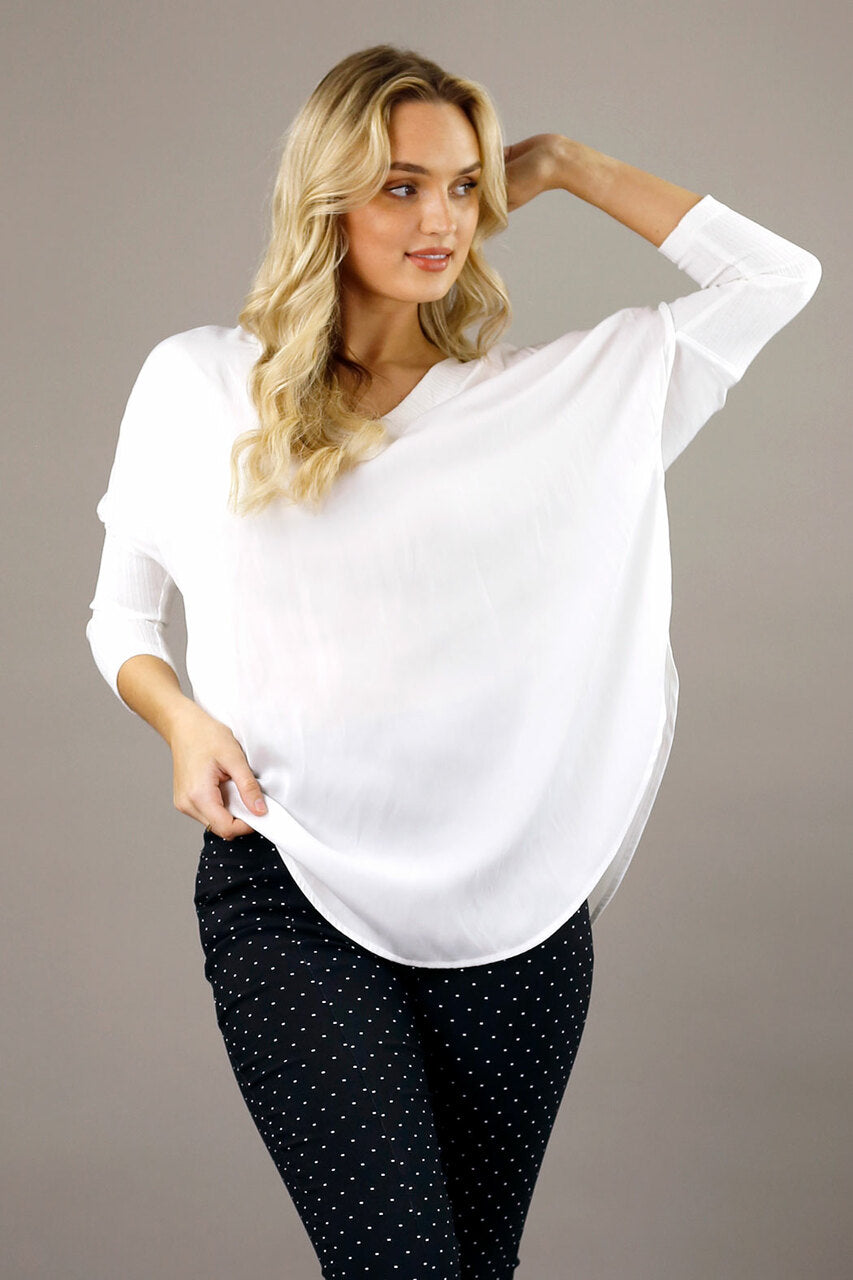White Seta Combo Top - SALE