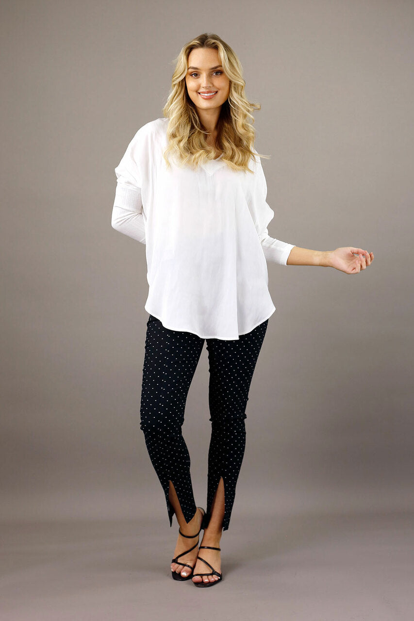 White Seta Combo Top - SALE