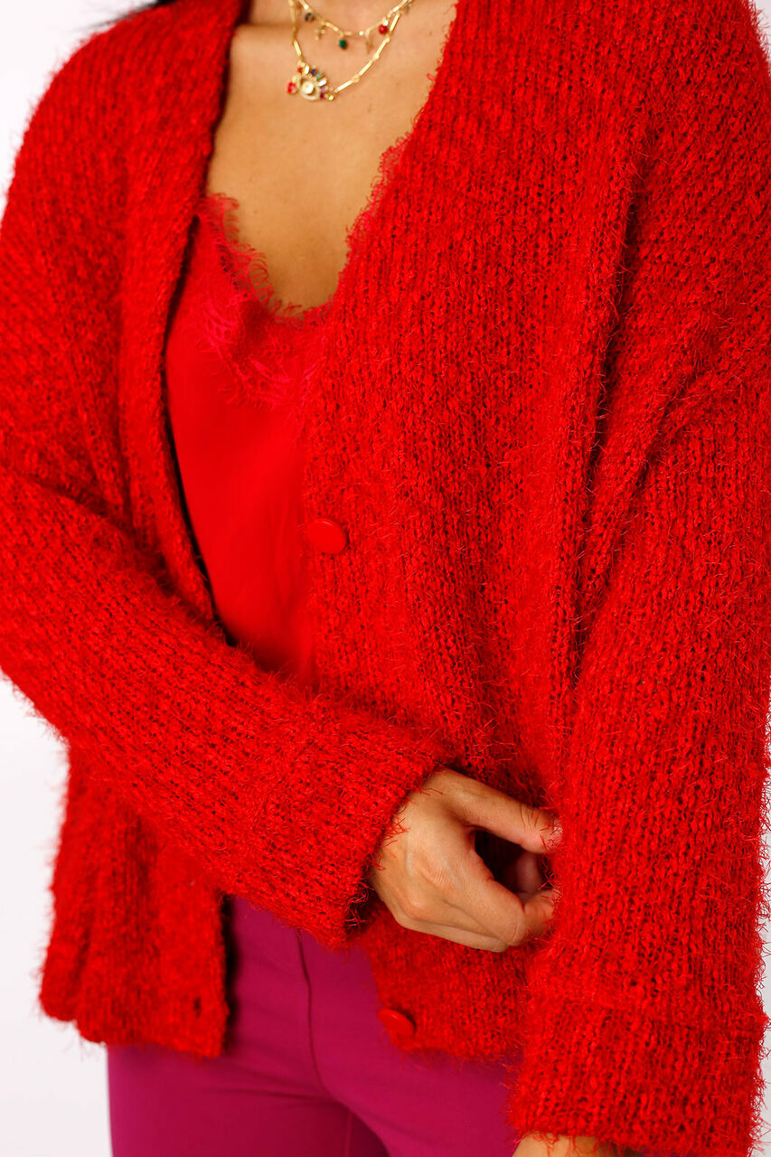 Red Wonder Crop Cardi - FINAL SALE