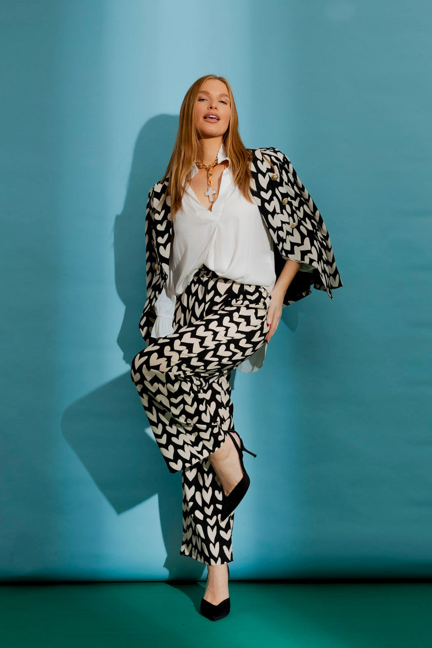 White Ruffle Blogger Shirt