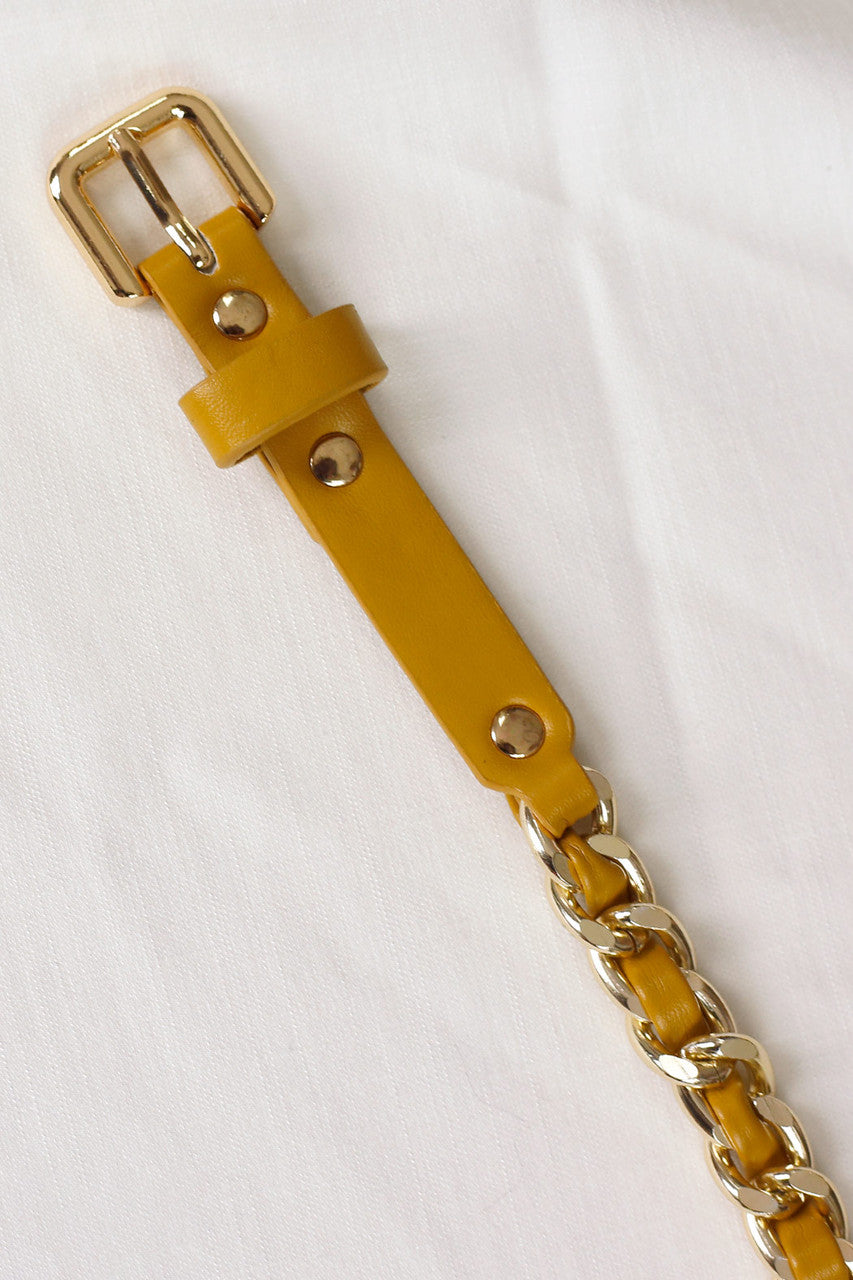 Tan Chain Belt