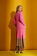 Pink / Taupe Knit Cardi