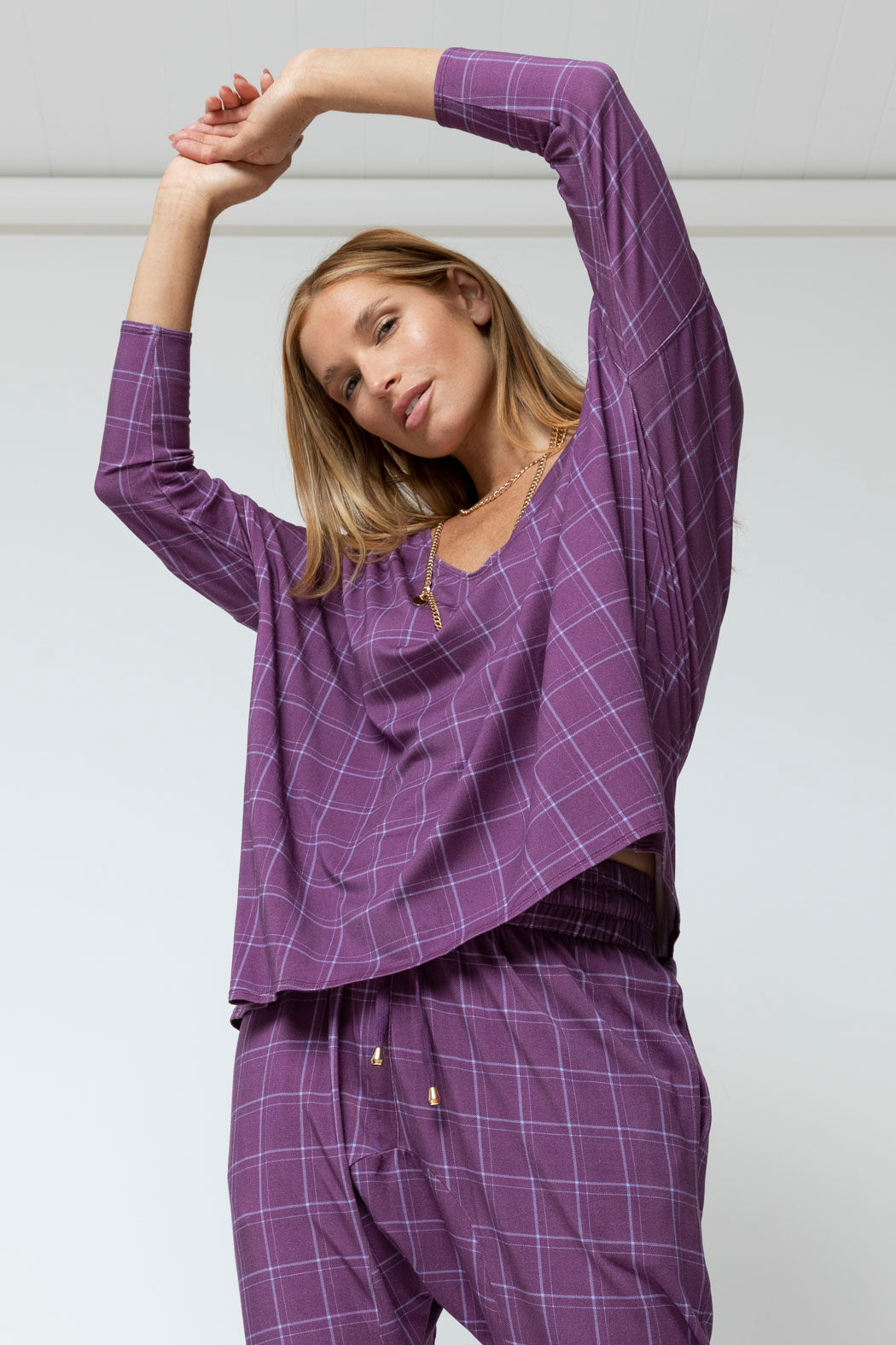 Purple Bamboo Slouch Top - Final Sale