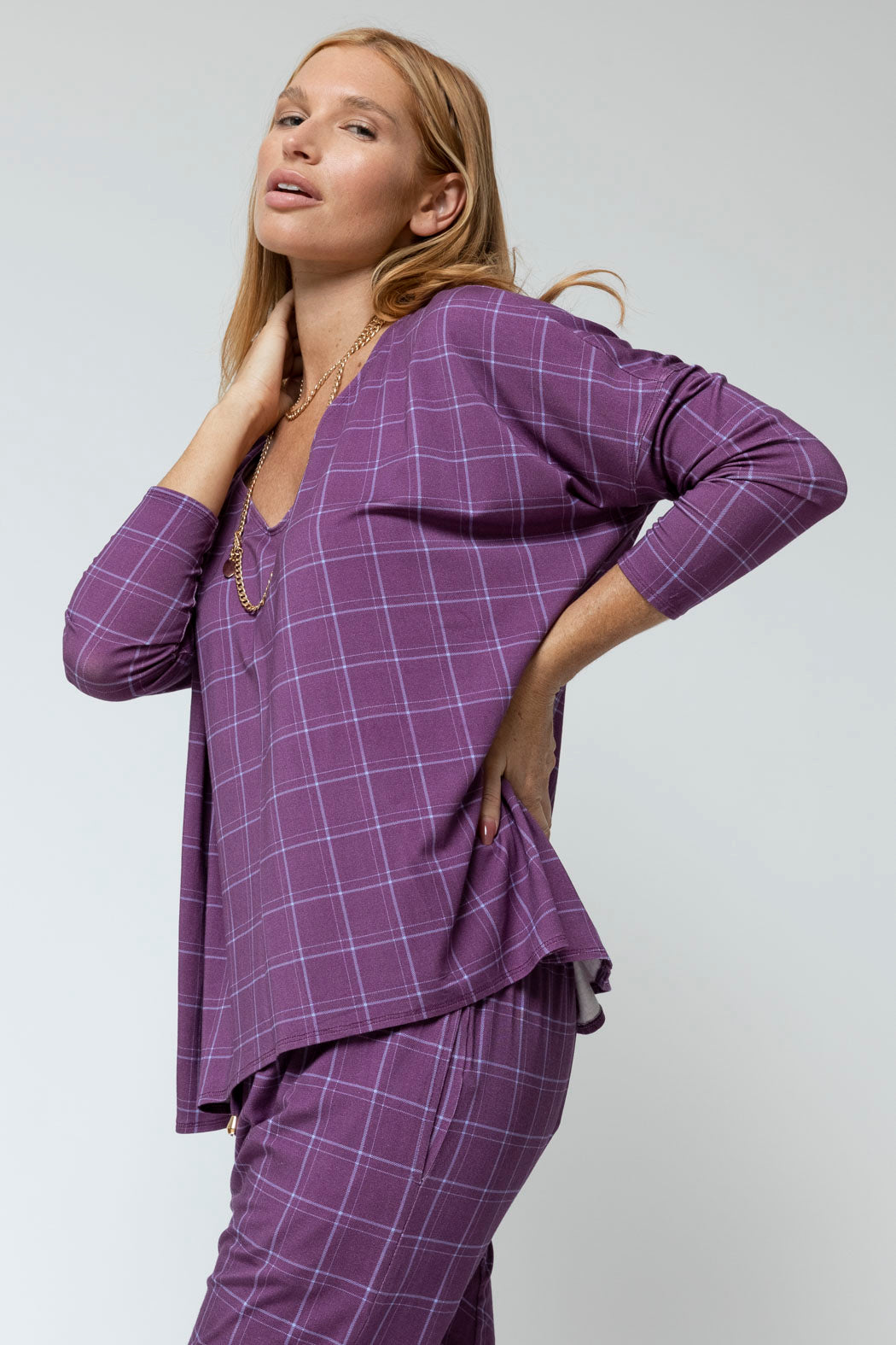 Purple Bamboo Slouch Top - Final Sale