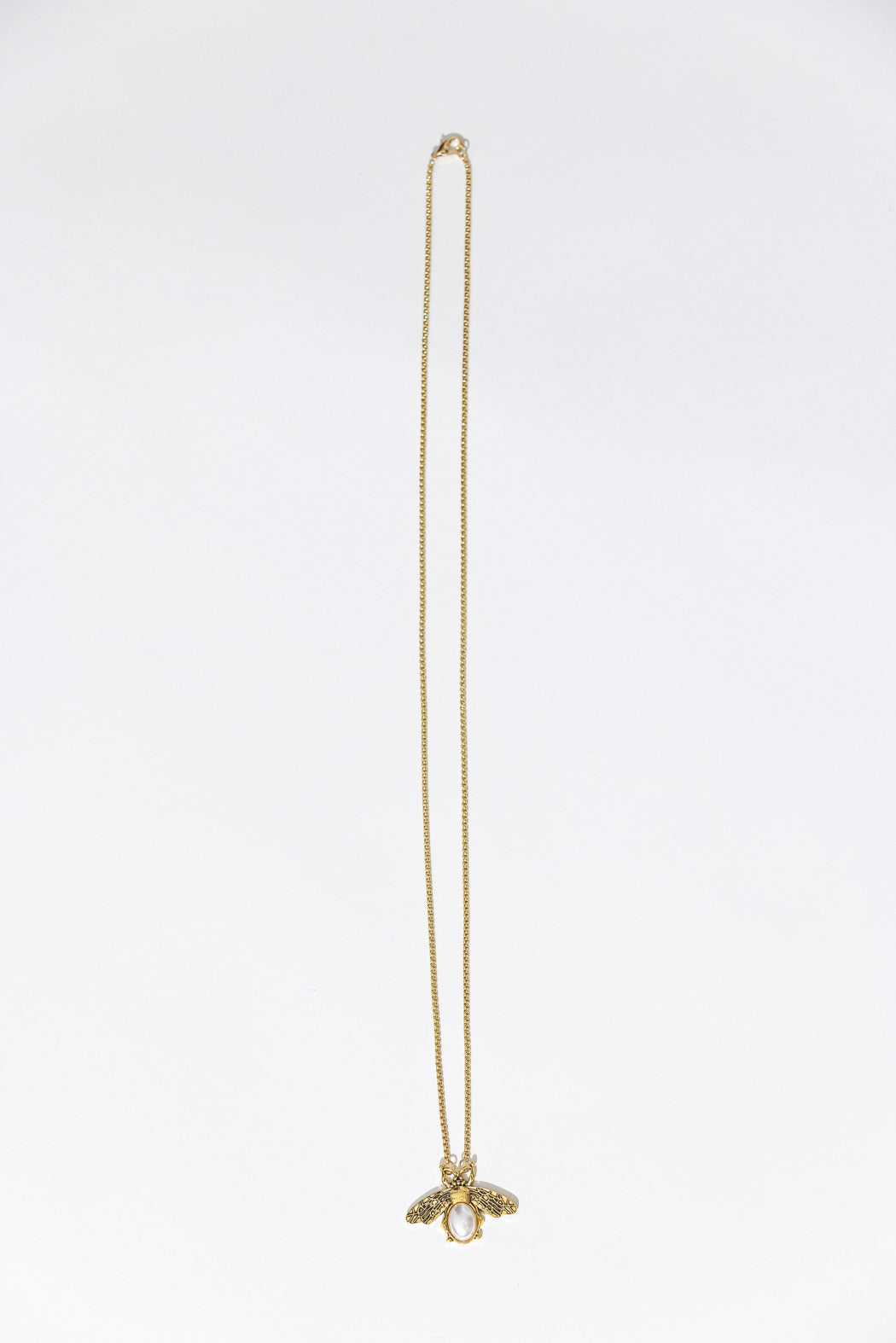 Gold Working Bee Necklace