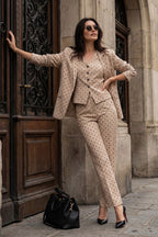 Beige Spot Tailored Blazer