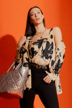 Beige / Black Wide Strap Cami