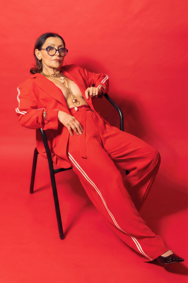 Red Euro Pintuck Sport Pant