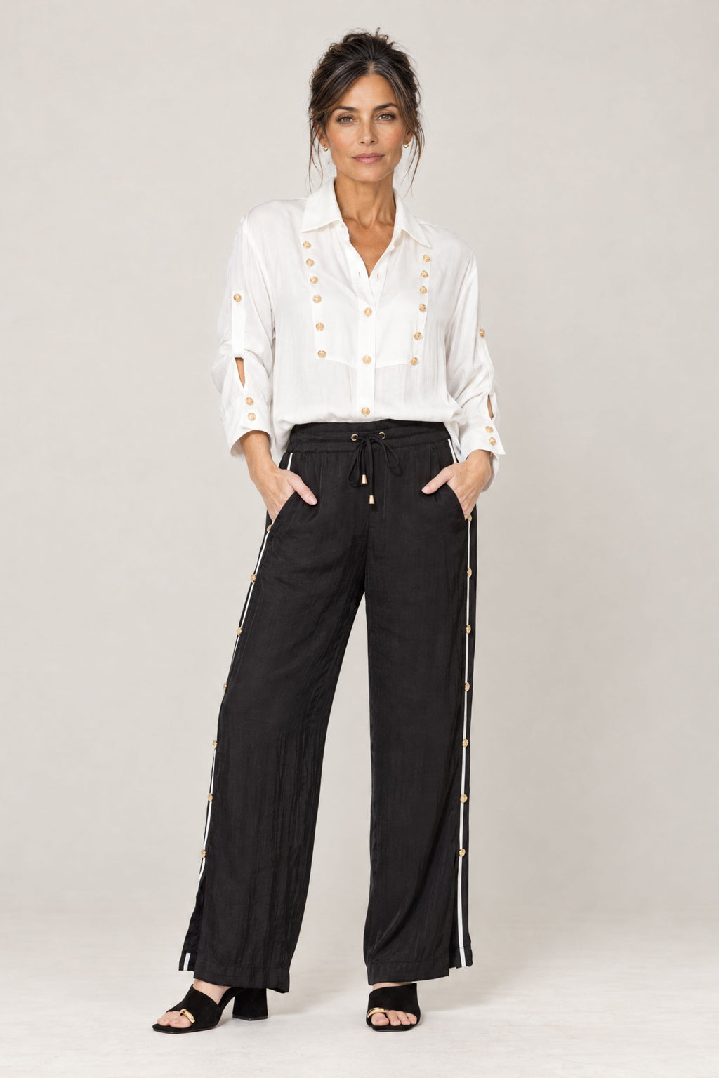 Black Glow Studded Pant
