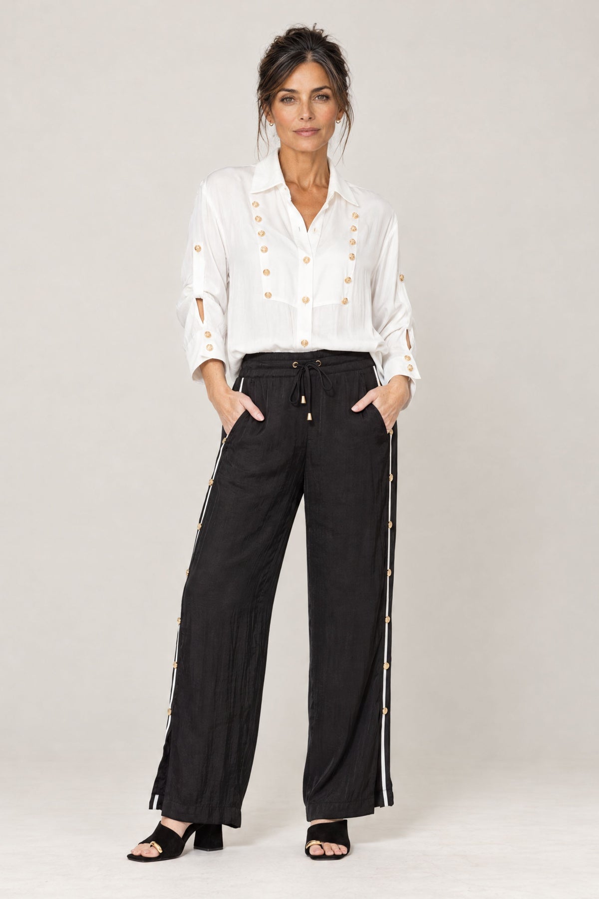 Black Glow Studded Pant