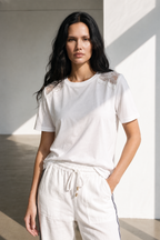 White Modal Lace T-Shirt